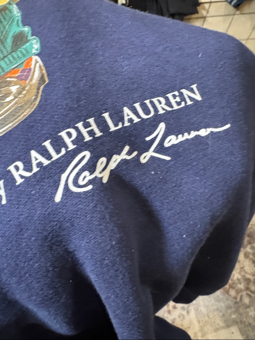 Polo Bear Colorblock Hoodie - Navy, Forest Green & Red - Picture 6 of 8